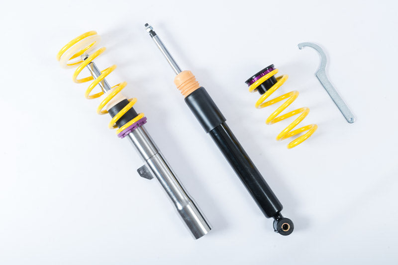 KW Gewindefahrwerk Inox (Edelstahl Federbeingehäuse) für Volkswagen (VW) Golf 7 Ø 55mm, für Mehrlenker-HA, ohne DCC