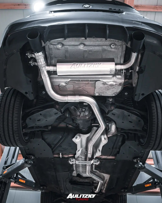 Aulitzky Exhaust | BMW 340i/440i F3x nonOPF & OPF | 3,0 Zoll Edelstahl Abgasanlage ab Kat mit Klappensteuerung | TÜV